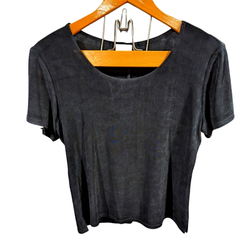 Rabbit Rabbit Rabbit Traveler Short Sleeve Top Size 8 Medium Vintage Black